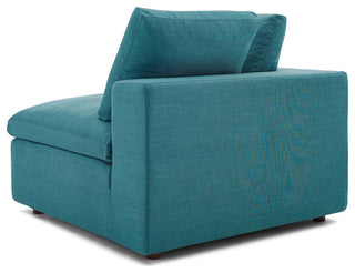 Commix Down Filled Overstuffed 6 Piece Sectional Sofa Set Teal