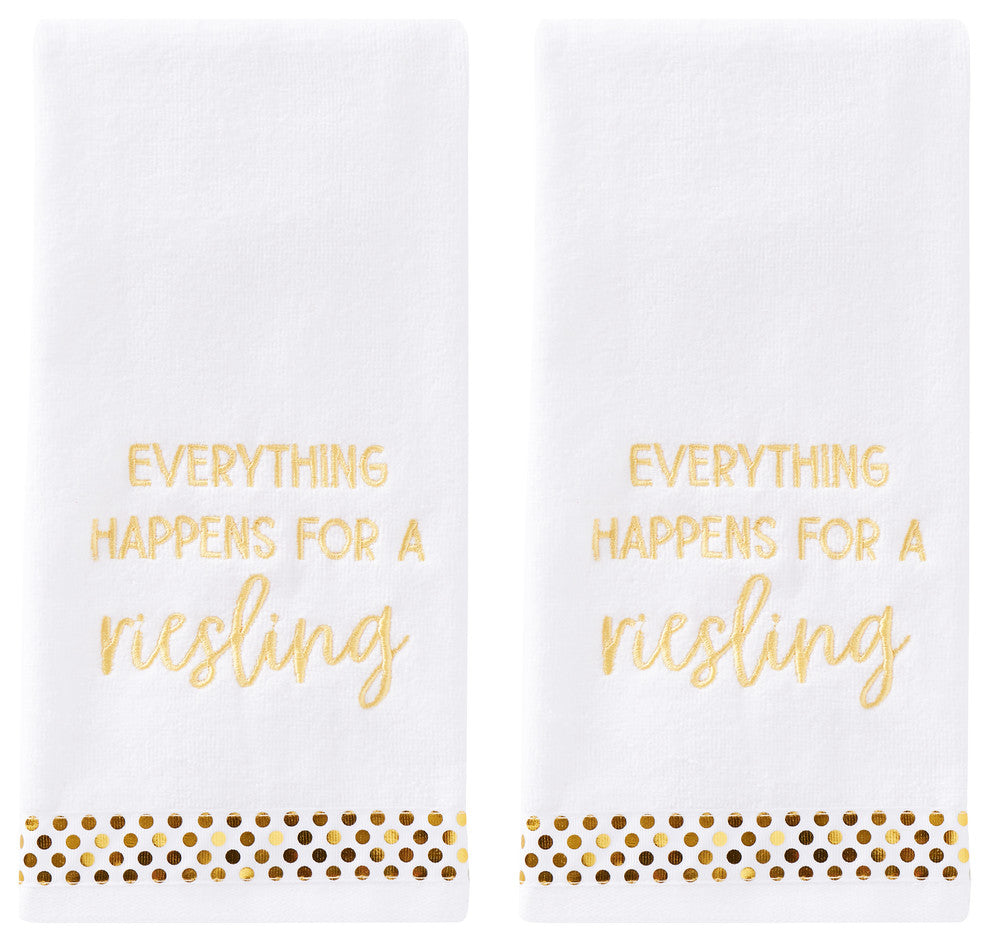 SKL Home 2-Piece Everything Happens Hand Towel Set