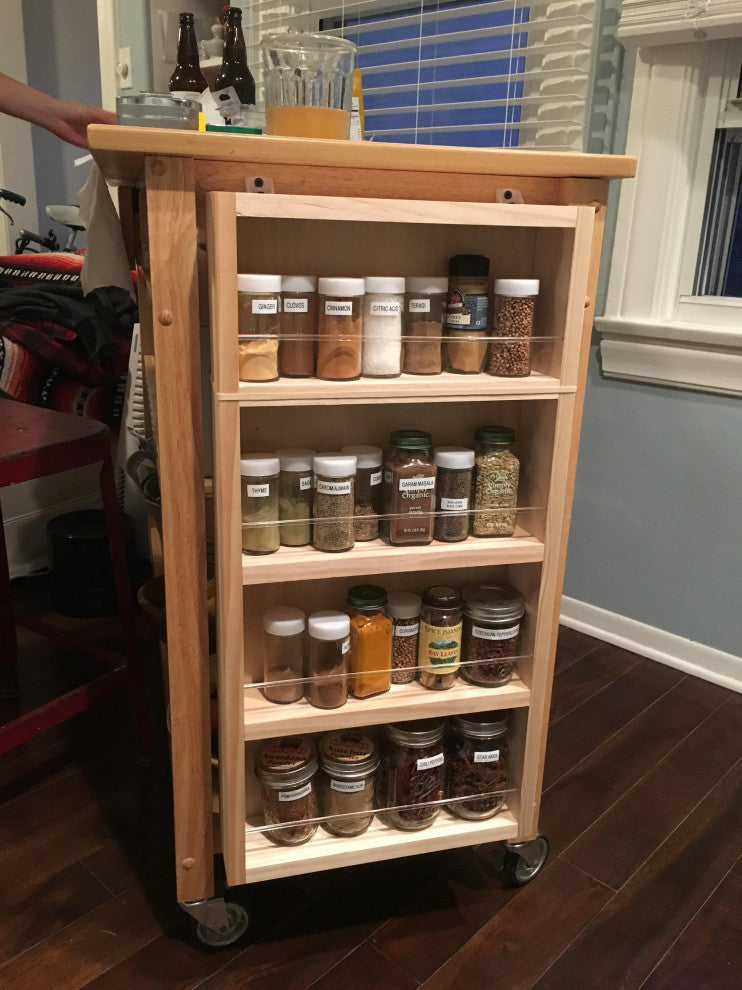 Meadow Unfinished On the Wall Spice Rack 21"h x 11"w x 2.5"d