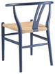 Side Dining Chair, Wood, Dark Blue, Modern, Cafe Bistro Restaurant Hospitality