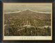 "Birds-eye view of Manhattan, New York" Framed Canvas Giclee by Unknown, 34x27"