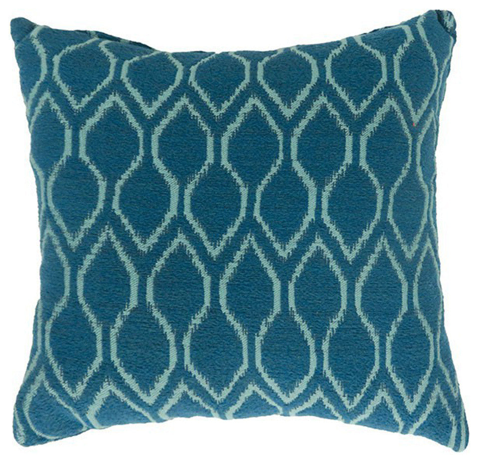Benzara BM131613 Contemporary Small Pillow With Fabric, Blue Finish, Set of 2