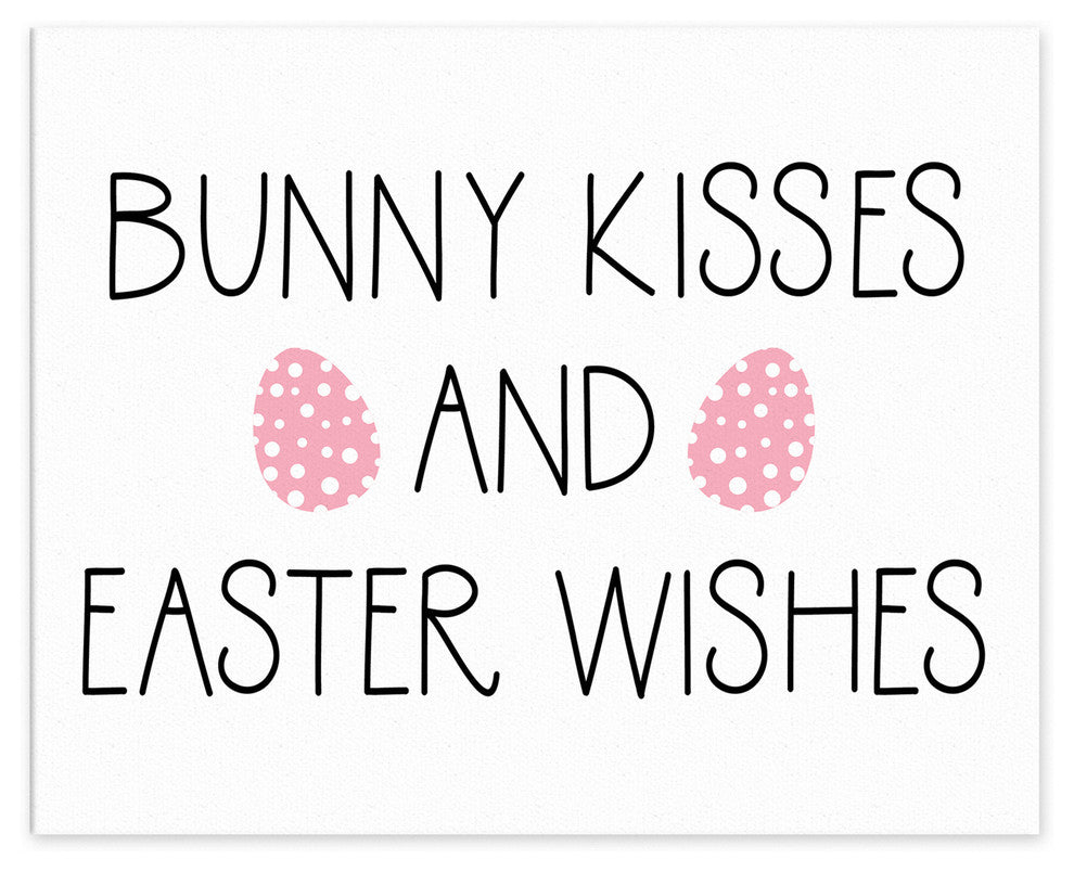 Bunny Kisses and Easter Wishes 8x10 Tabletop Canvas
