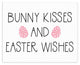 Bunny Kisses and Easter Wishes 8x10 Tabletop Canvas