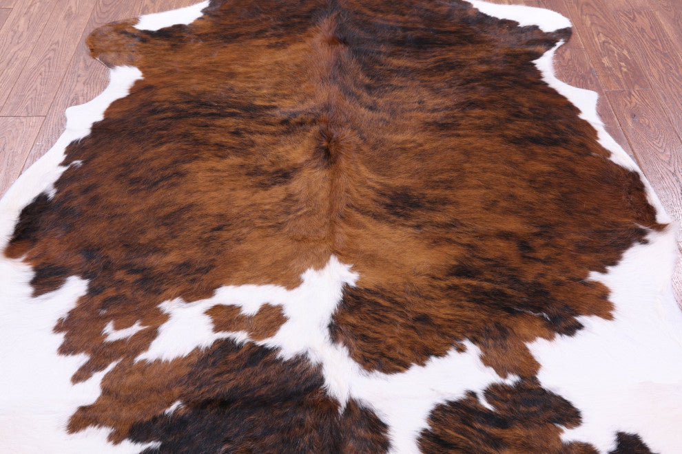 Organic Natural Hair-On Cowhide Area Rug 6' 6" X 5' 9" C1576