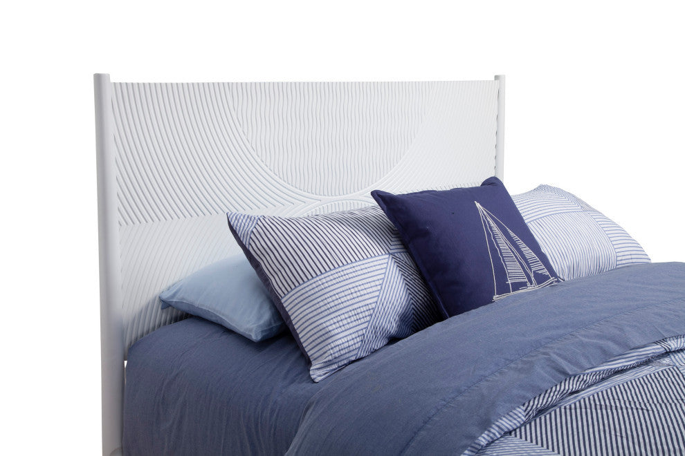 Tranquility Queen Panel Bed, White
