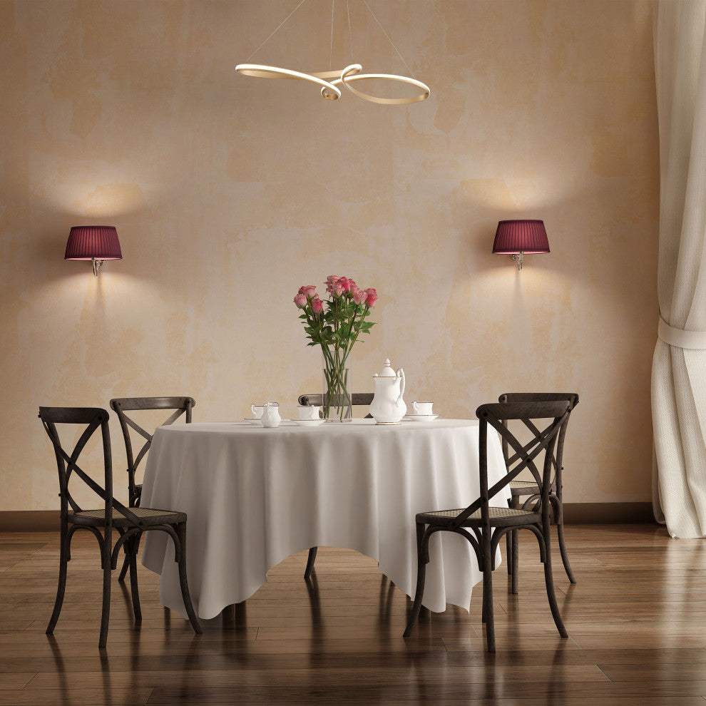 Nola Contemporary 1 Light Aged Brass White Metal Pendant
