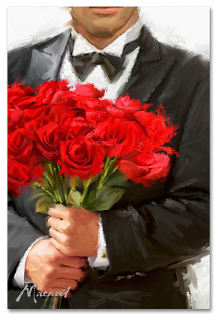 The Macneil Studio 'Red Roses' Canvas Art, 19"x12"