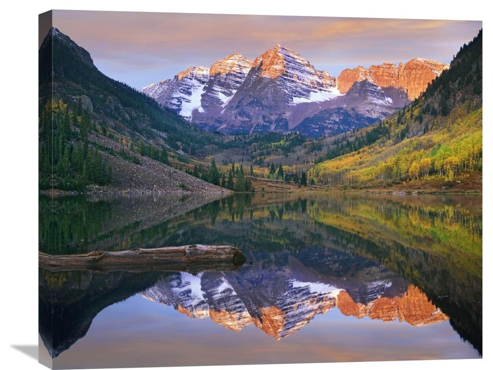 "Maroon Bells Peaks and Maroon Lake, Snowmass Wilderness, Colorado" Artwork