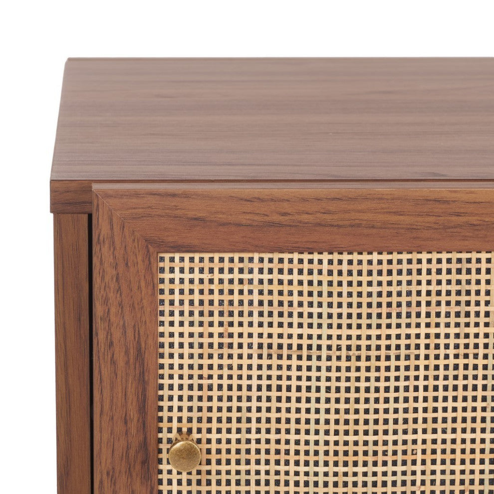 Safavieh Silvanna 2 Door Coffee Table, Walnut/Natural