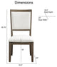 Bordeaux Dining Set, Table, Six Chairs