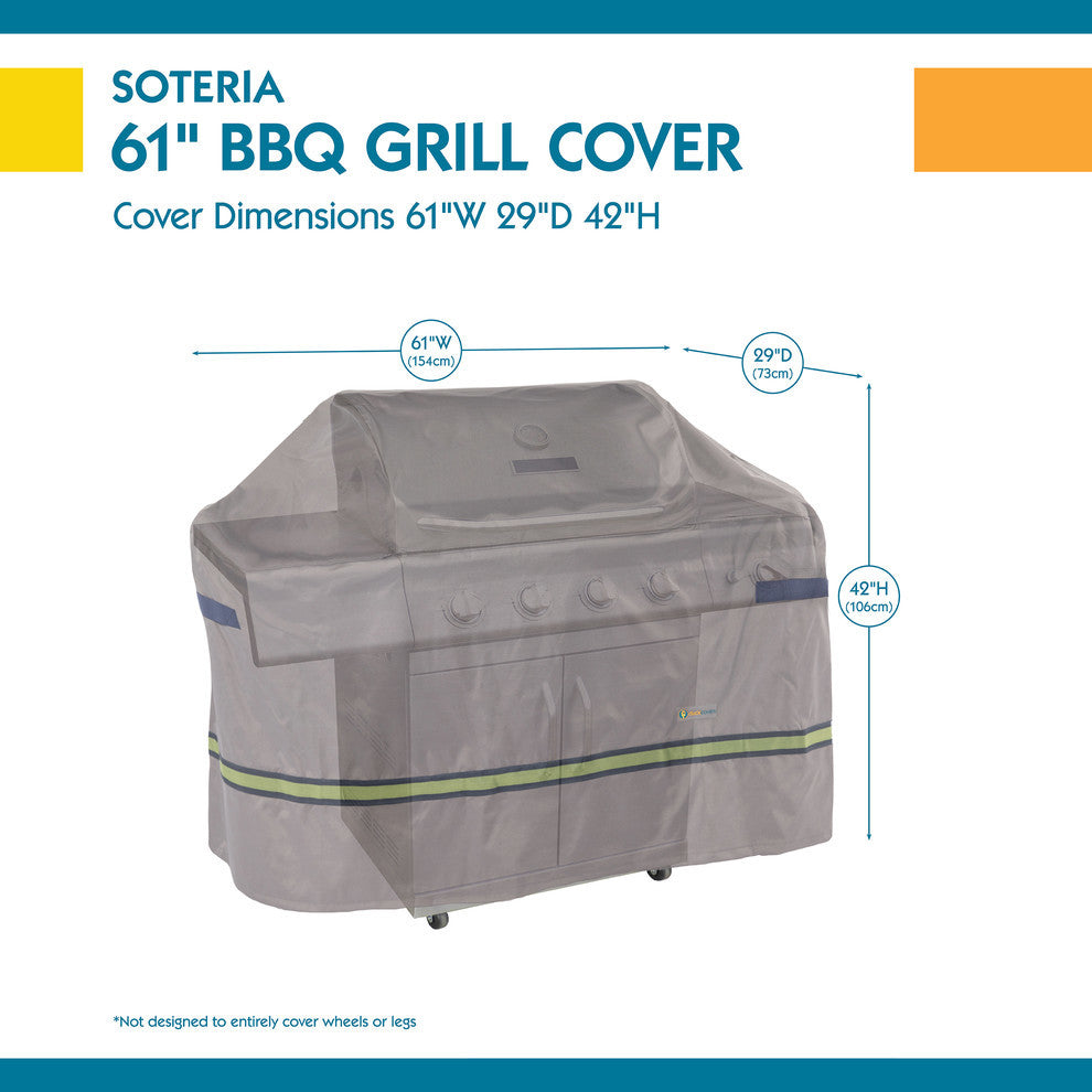 Duck Covers Soteria RainProof 61 in. W Grill Cover