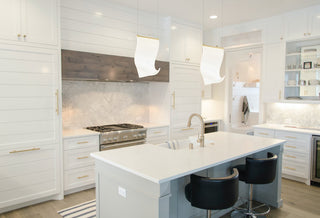 Acrylic Crumbled Sheet Pendant Light With Gold Hardware