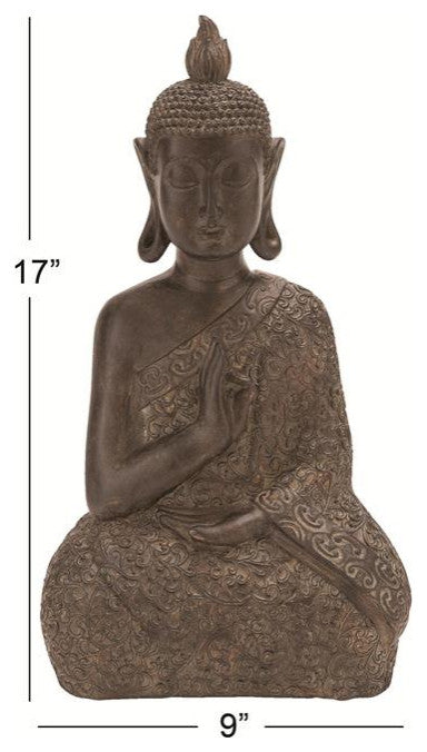 Brown Bohemian Buddha Sculpture