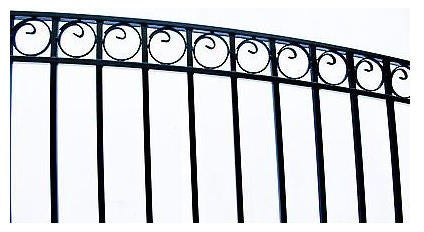 Aleko Driveway Iron Gates Steel Single Slide Gate New Paris Style 18'
