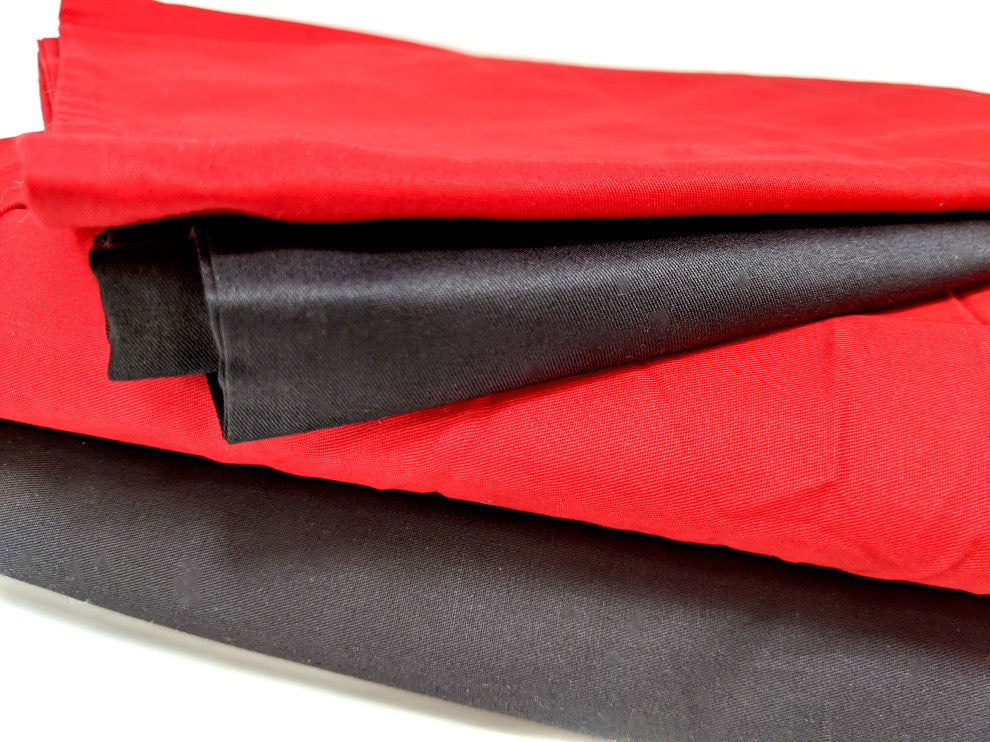 Tache Bed Sheet Set, 4-Piece, Vibrant Red and Black, Full