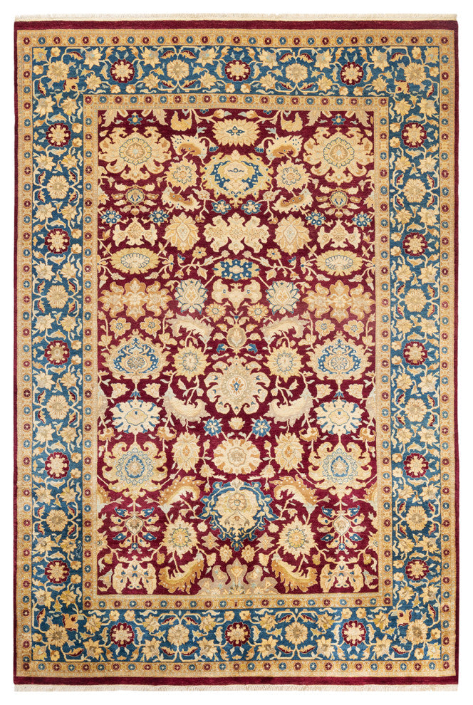 Alayna, One-of-a-Kind Hand-Knotted Area Rug Red, 6'1"x9'1"