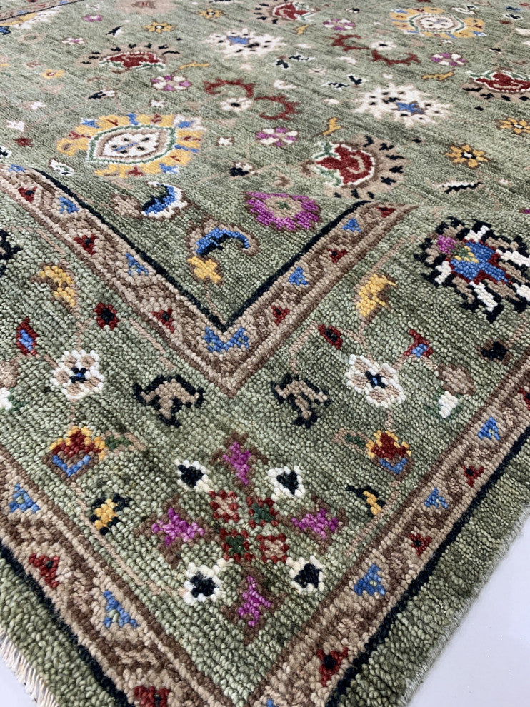LIGHT Green Traditional Classic Bidjar Collection Area Rug