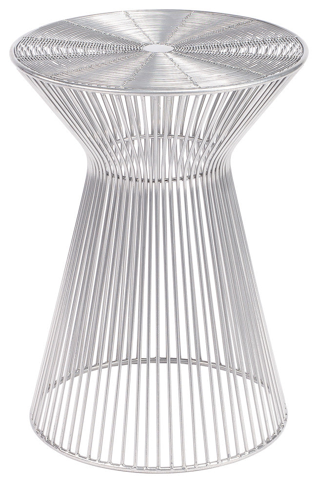 Butler Greeley Silver Metal End Table