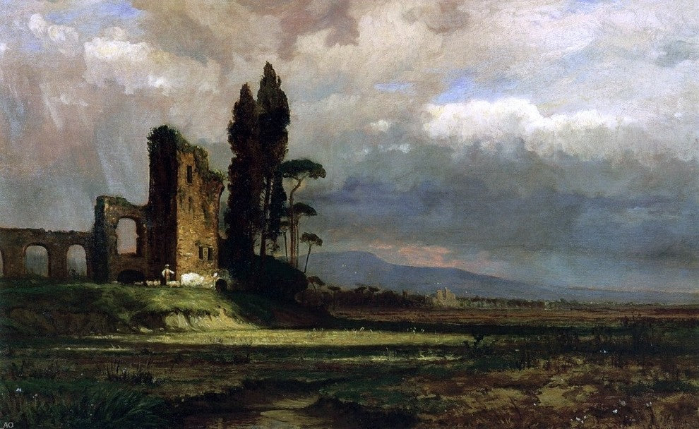 James Renwick Brevoort The Ruins of Tuscany, 18"x27" Gallery Wrapped Canvas