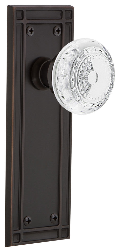 Mission Plate Single Dummy Crystal Meadows Knob, Timeless Bronze, MISCME
