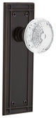 Mission Plate Single Dummy Crystal Meadows Knob, Timeless Bronze, MISCME