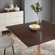 Dining Table, Square, Wood, Rose Gold Dark Brown Brown Walnut, Modern, Bistro
