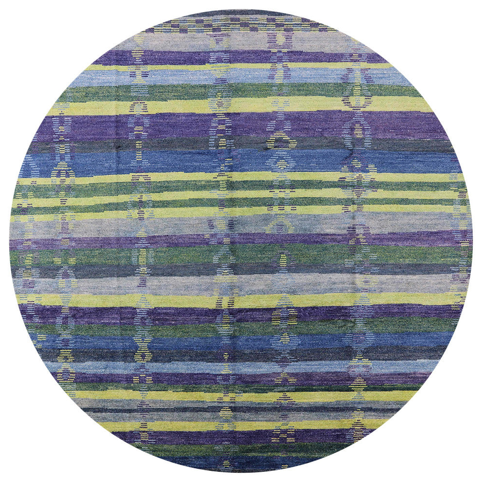 Ahgly Company Indoor Round Mid-Century Modern Area Rugs, 7' Round