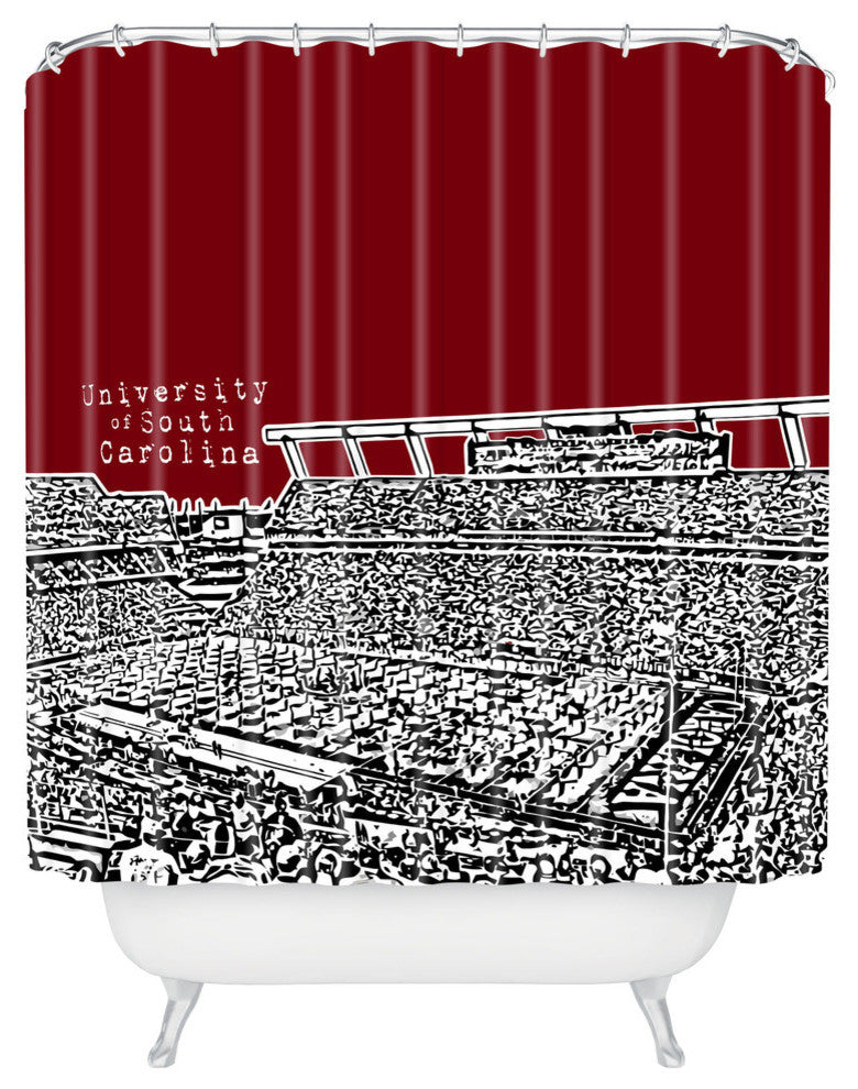 Deny Designs Bird Ave University of South Carolina Dark Red Shower Curtain