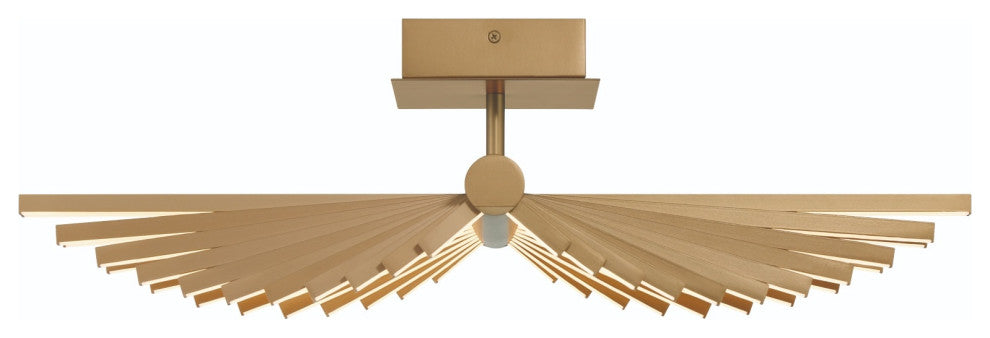Seraph 1 Light 24.5" Flushmount, Gold