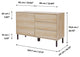 Cairo 47.5" Wide 3 Drawer Sideboard, Oak