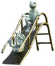 Sliding Frogs Garden Sculpture