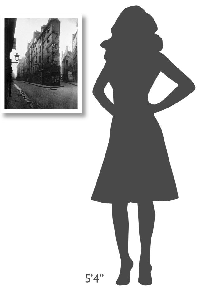 "Paris, Vieille Cour, 22 rue Quincampoix, Old Courtyard" Paper Art, 20"x24"
