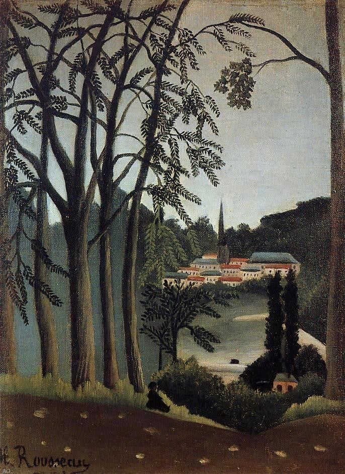 Henri Rousseau View of Saint Cloud Wall Decal