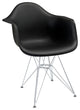 Eiffel Molded Wire Base Arm Chair, Red