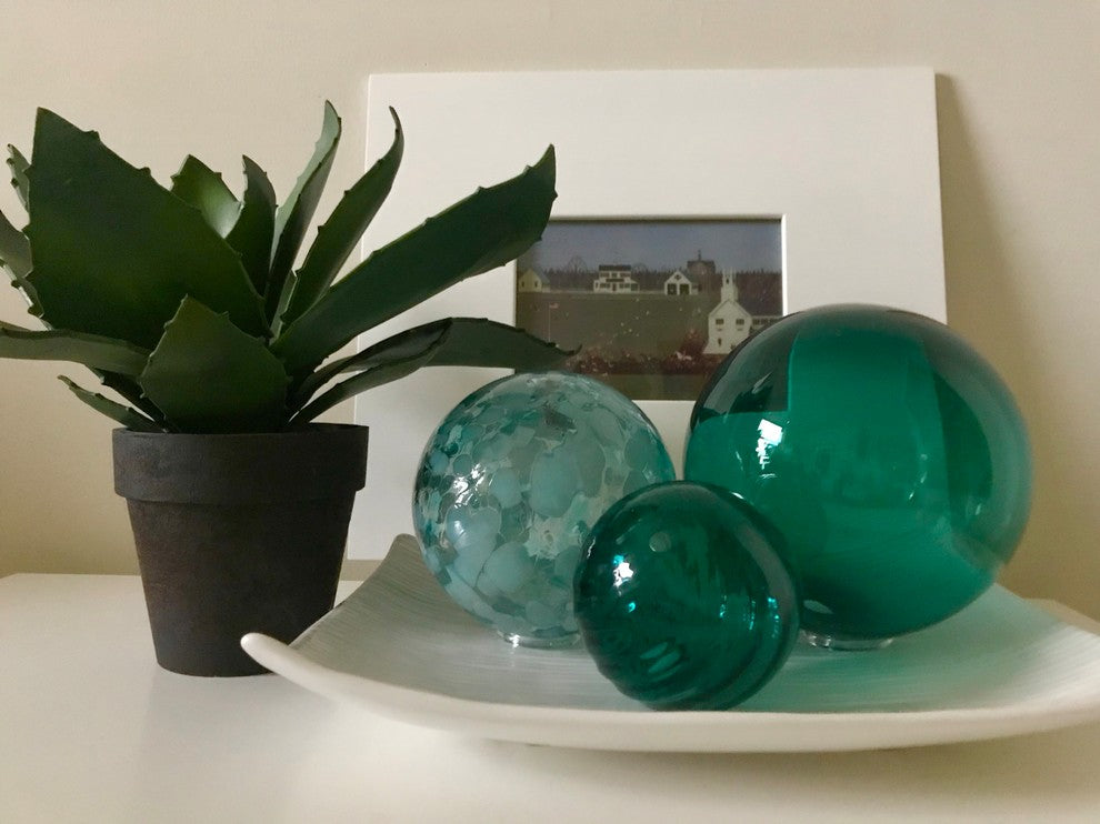 Sphere Set of 3, Teal
