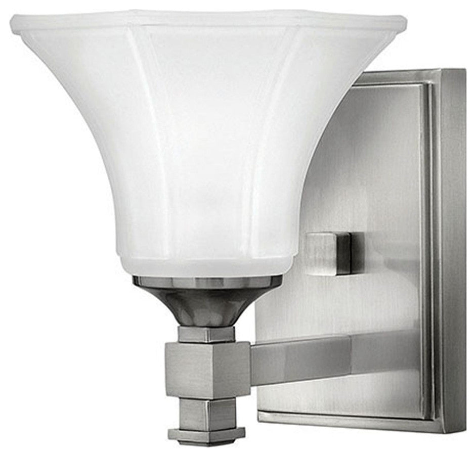 Hinkley Abbie Single Light Vanity, Brushed Nickel