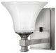 Hinkley Abbie Single Light Vanity, Brushed Nickel