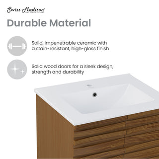 Cascade 24 '' Bathroom Vanity, Brown Oak