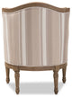 Charlemagne Traditional French Accent Chair, Oak, Brown Stripe