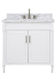Avanity Bristol 36" Vanity Combo in White and Carrara White Marble Top