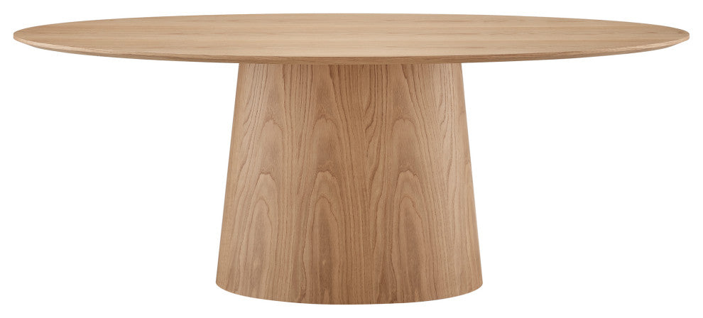Deodat Dining Table, 79", Oak, Transitional, Oval