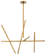 Crossroads 10 Light LED Chandelier, Antique Brass
