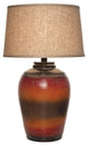 Tuscan Table Lamp With Shade, Red Orange