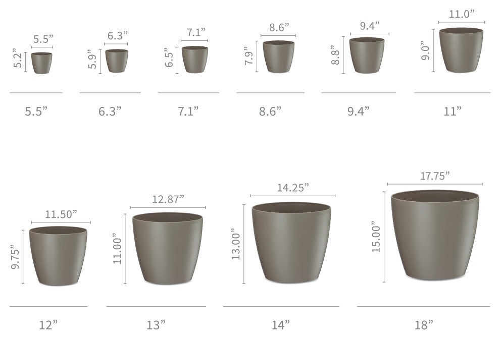 Eva 18'' Planter, White