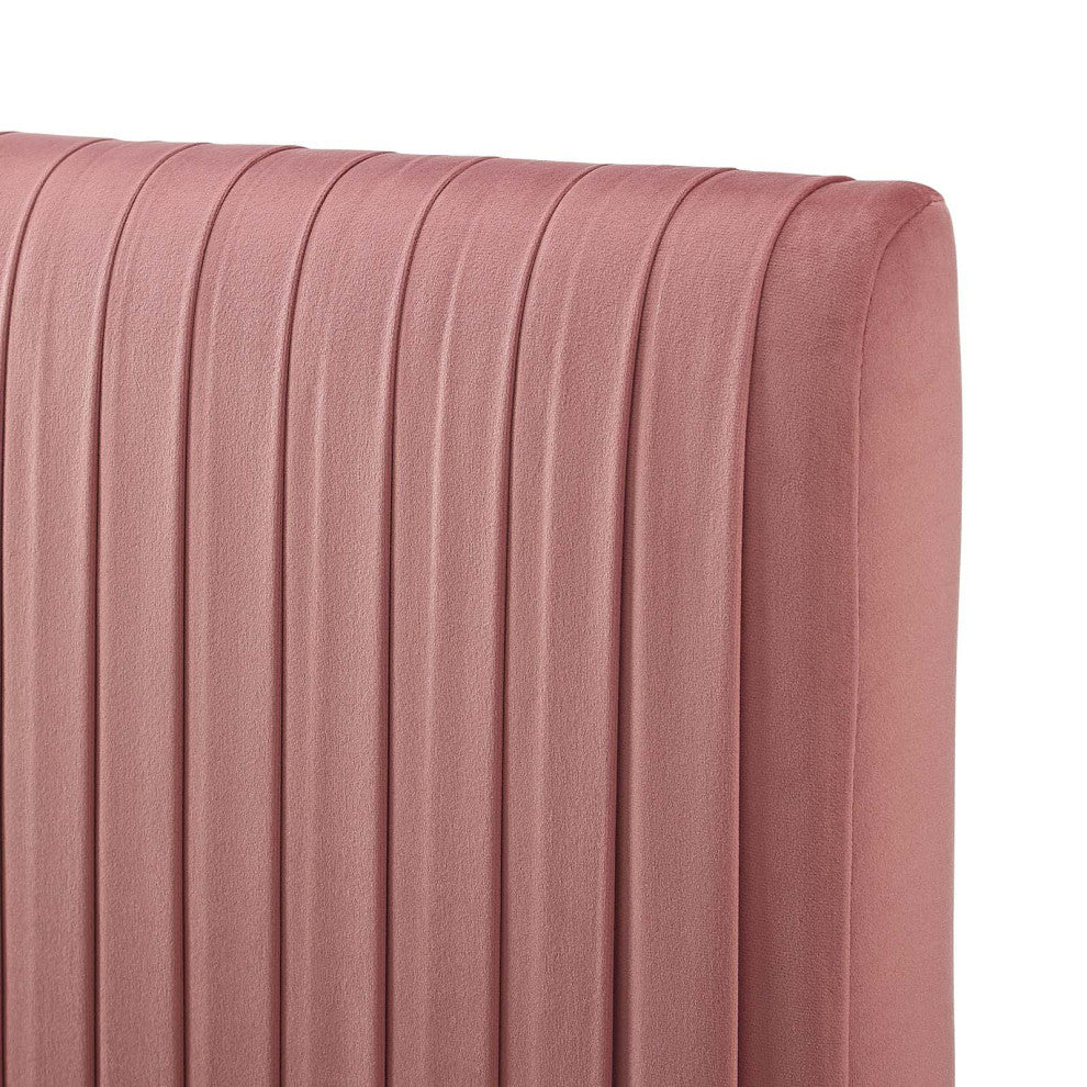 Tufted Headboard, Twin Size, Velvet, Pink, Modern Contemporary, Bedroom Master