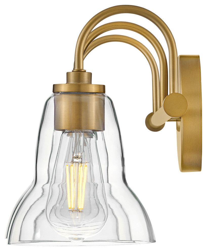Lark Vera 24" Three-Light Bath Vanity Fixture, Lacquered Brass