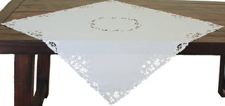 Arietta Embroidered Cutwork Spring Table Topper, 34"x34"