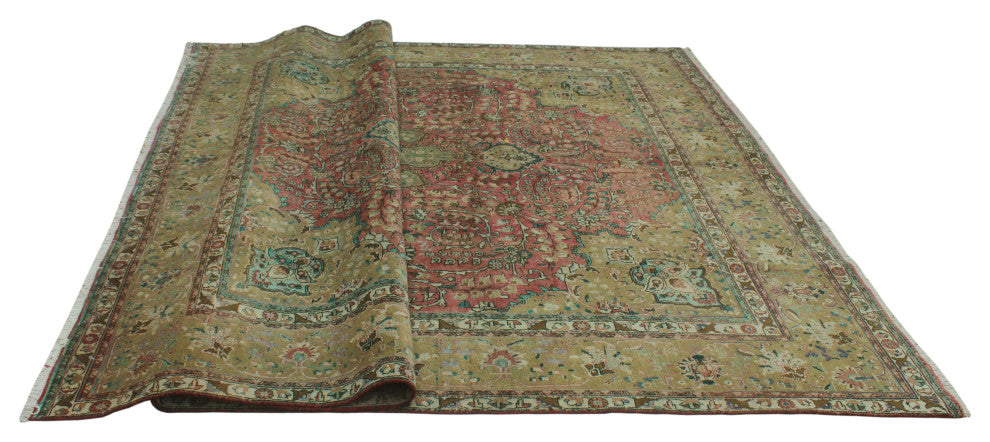 Fine Vintage Distressed Ashmath Red Rug