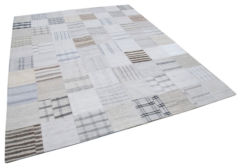 Rug N Carpet - Handmade Oriental 8' 0'' x 10' 0'' Vintage Patchwork Kilim Rug